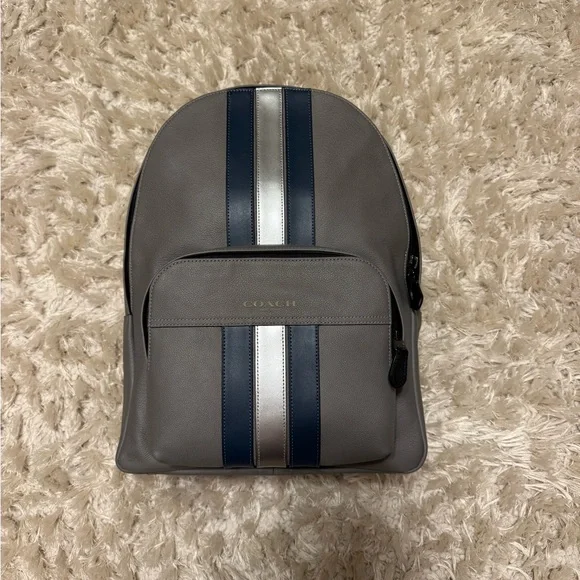 ❌SOLD ❌NWOT Men’s Coach Gray and Blue Backpack - Picture 10 of 15